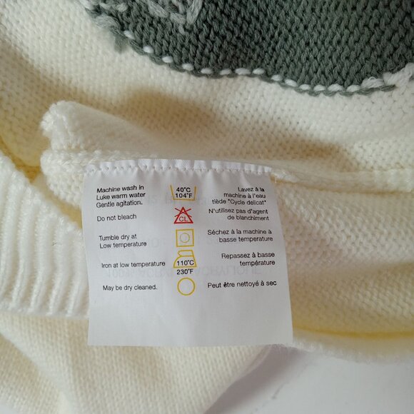 ALIA Pink White Embroidered Knit Pullover Sweater Size L Grannycore 1980s - Picture 11 of 13